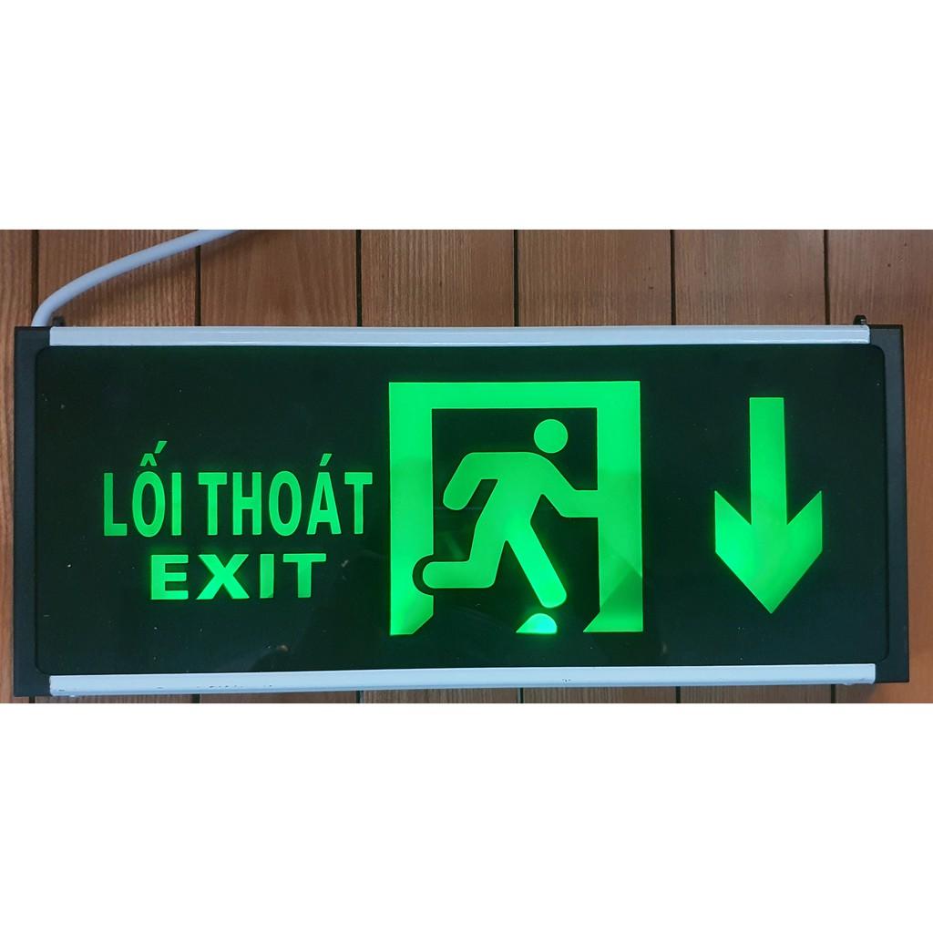 ĐÈN THOÁT HIỂM ĐÈN EXIT 2 MẶT HƯỚNG XUỐNG