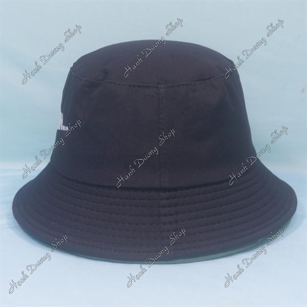 Nón tai bèo mũ bucket vành nhỏ thêu chữ Nínn - Đen