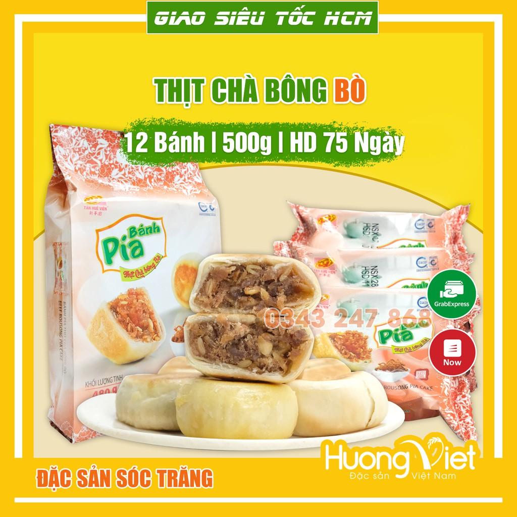 Bánh pía thịt chà bông bò Tân Huê Viên 500G, bánh pía mini sóc trăng