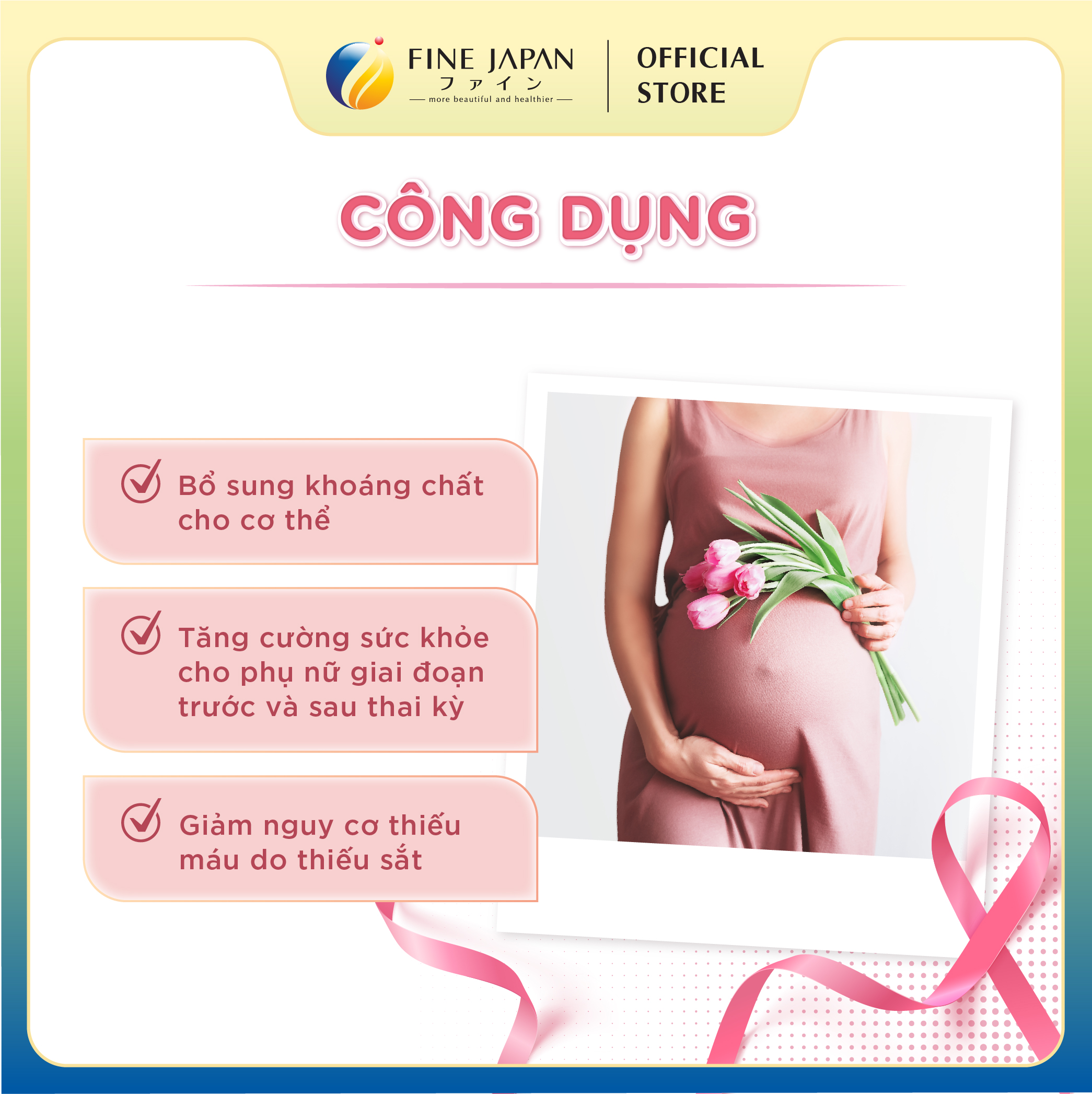 Vitamin bà bầu Prenatal FINE JAPAN 12 loại vitamin & 6 loại khoáng chất
