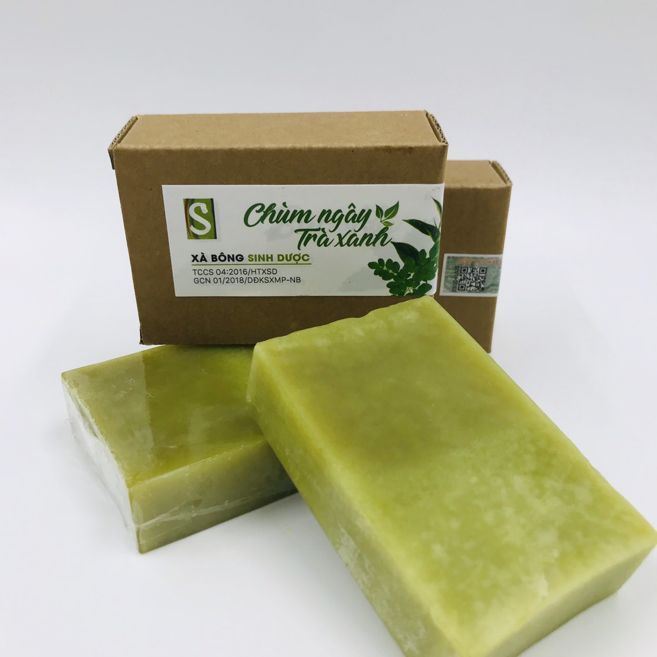 Xà bông Sinh Dược - Chùm ngây Trà Xanh - Xà phòng thảo dược