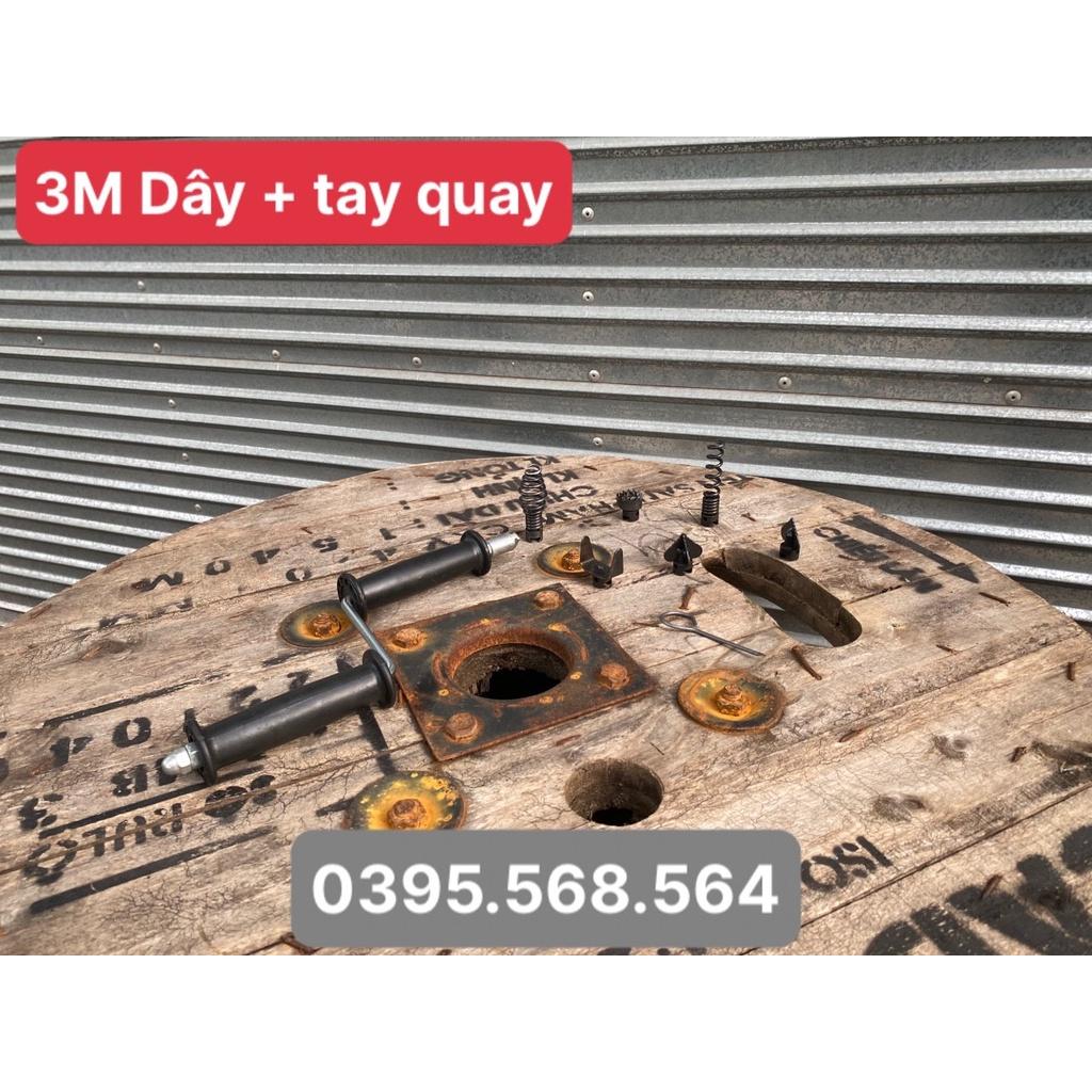 3M dây thông cống + 6 đầu thông+ tay quay