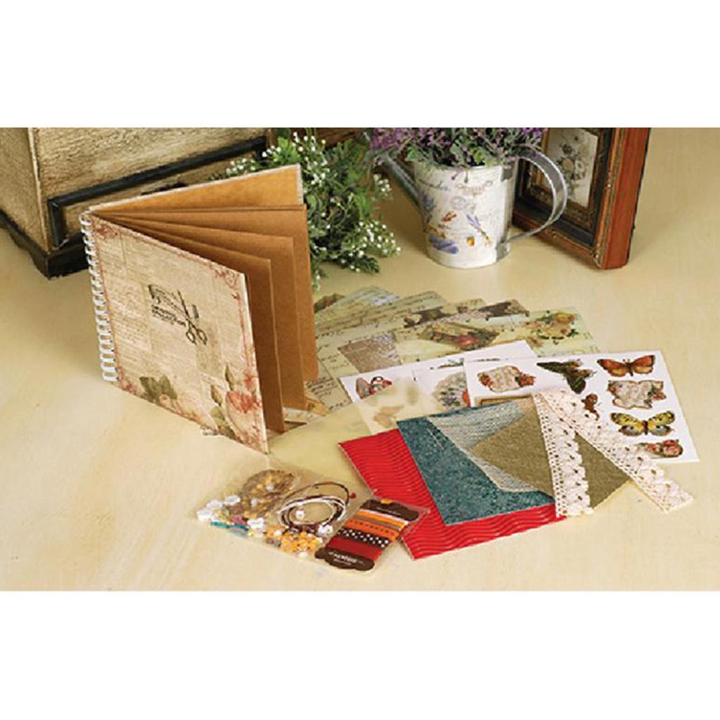 Kids Scrapbook Album Handmade DIY Family Scrapbook Picture Case Storage
