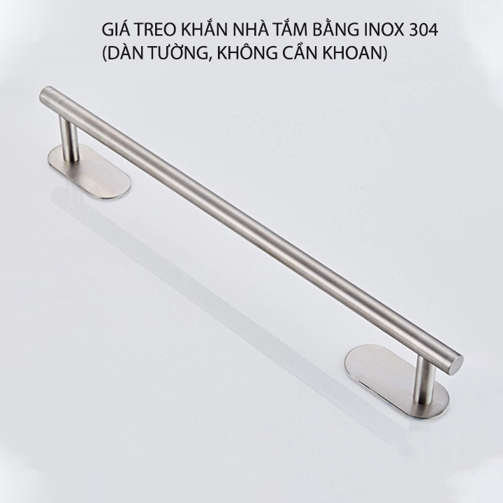 Giá treo khăn nhà tắm bằng inox 304, dán tường không cần khoan