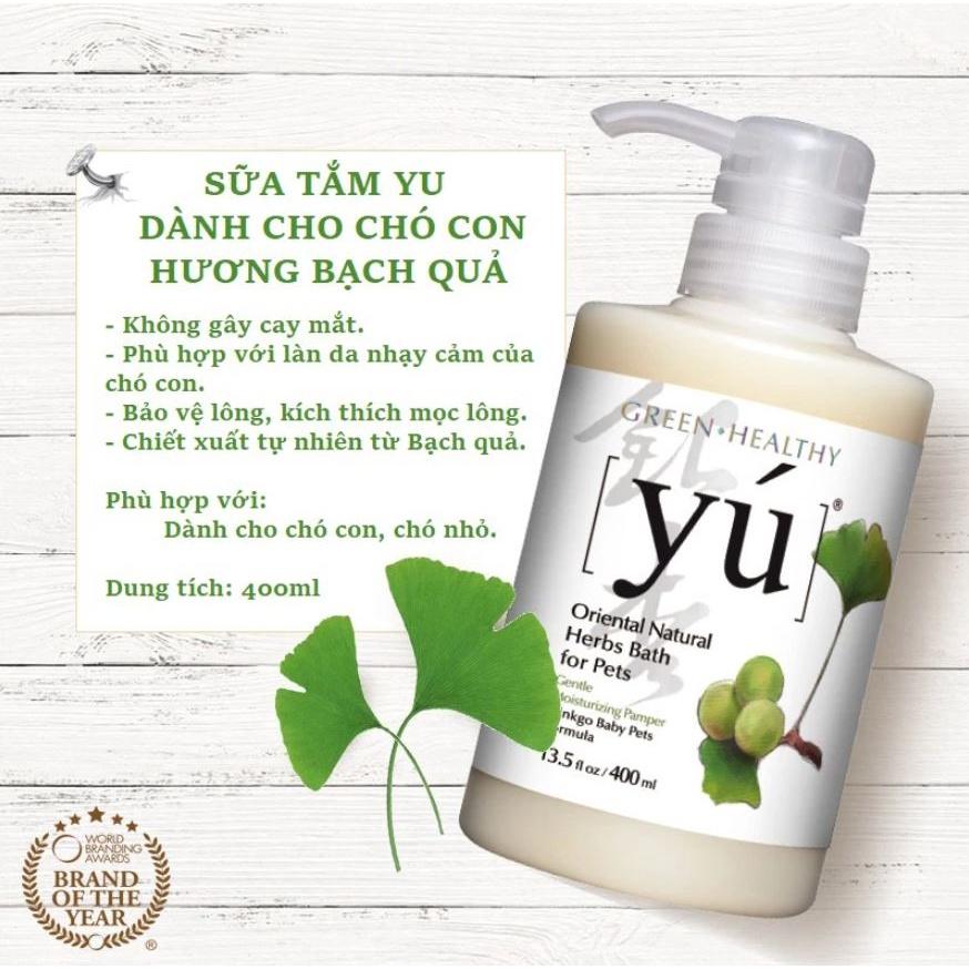 Sữa tắm YÚ cho chó, Sữa tắm nước hoa Yu Spa nhập khẩu đài loan dành cho CHÓ MÈO lông màu, trị ngứa chăm sóc da..