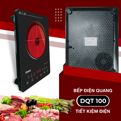 BẾP ĐIỆN ĐƠN HỒNG NGOẠI OSAKA DQT100 - HÀNG CHÍNH HÃNG