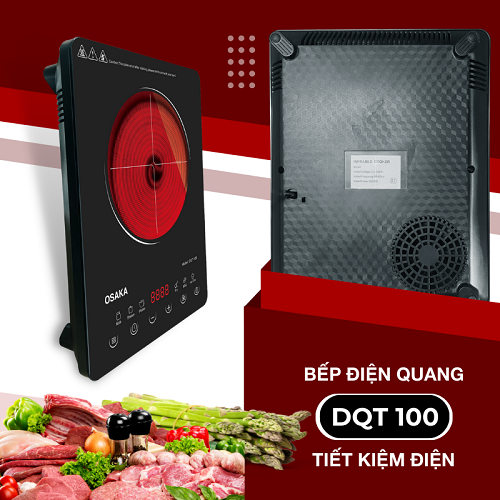 BẾP ĐIỆN ĐƠN HỒNG NGOẠI OSAKA DQT100 (1800W) - HÀNG CHÍNH HÃNG