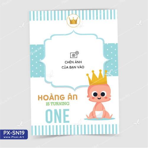 Thiệp thôi nôi – sinh nhật theo yêu cầu Pluxi