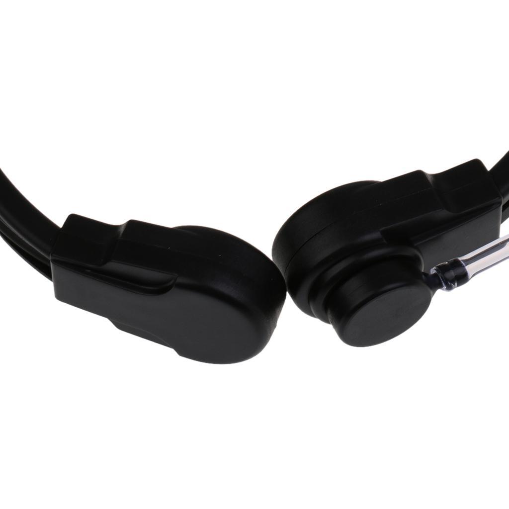 2x 2 in 1 Headphones 3.5mm Connectors Universal Compatibility Black