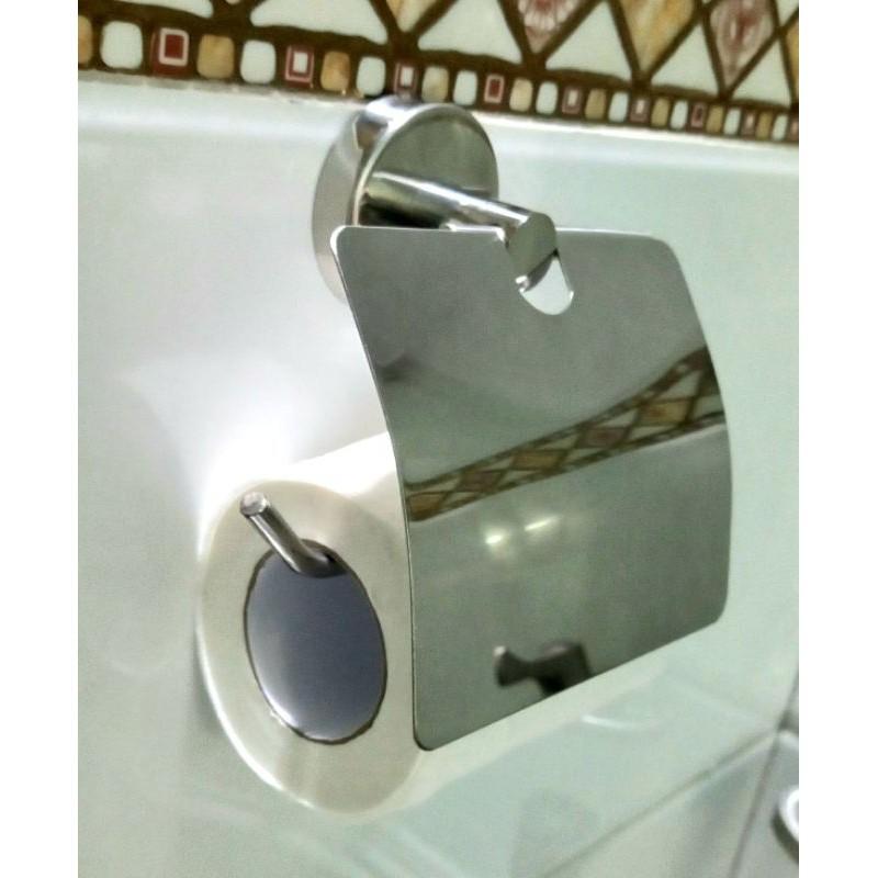 Nắp để giấy vệ sinh inox 304 đặc. rất cứng cáp và an toàn khi sử dung.