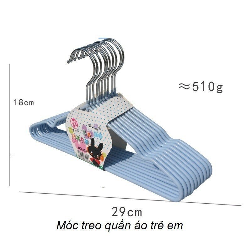 COMBO 10 MÓC TREO QUẦN ÁO BẰNG INOX BỌC NHỰA SILICON BÊN NGOÀI THIẾT KẾ ĐẸP MANG TÍNH THẨM MỸ CAO - MẮC TREO QUẦN ÁO TRONG NHÀ, NGOÀI TRỜI ĐA NĂNG CHỐNG TRƠN TRƯỢT, CHỐNG HAN GỈ