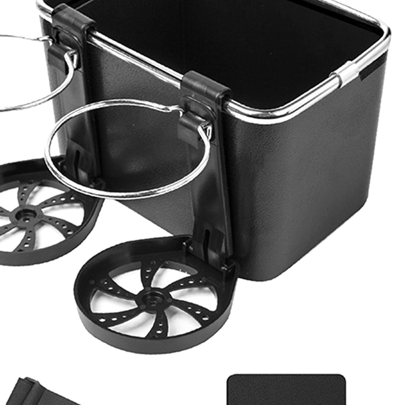 Car Armrest Storage box Drink Water Cup Holder for Caravans Black