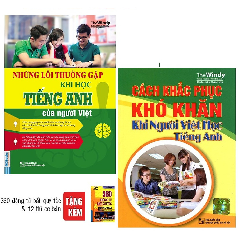 Combo Những Lỗi Thường Gặp Khi Học Tiếng Anh Của Người Việt Và Cách Khắc Phục Khó Khăn Khi Người Việt Học Tiếng Anh (Tái Bản)