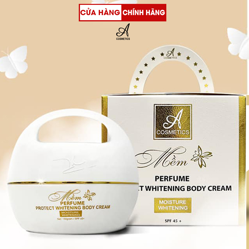 Kem Body Mềm Acosmetics,Kem dưỡng trắng da toàn thân, hương nước hoa Pháp, dạng lotion 150g