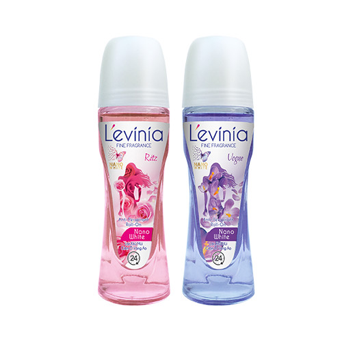 Bộ Đôi Lăn Khử Mùi L'evinia NANO Trắng Da Khử Ố Vàng Áo 65g - TẶNG ví L'evinia xinh xắn (mẫu ngẫu nhiên)