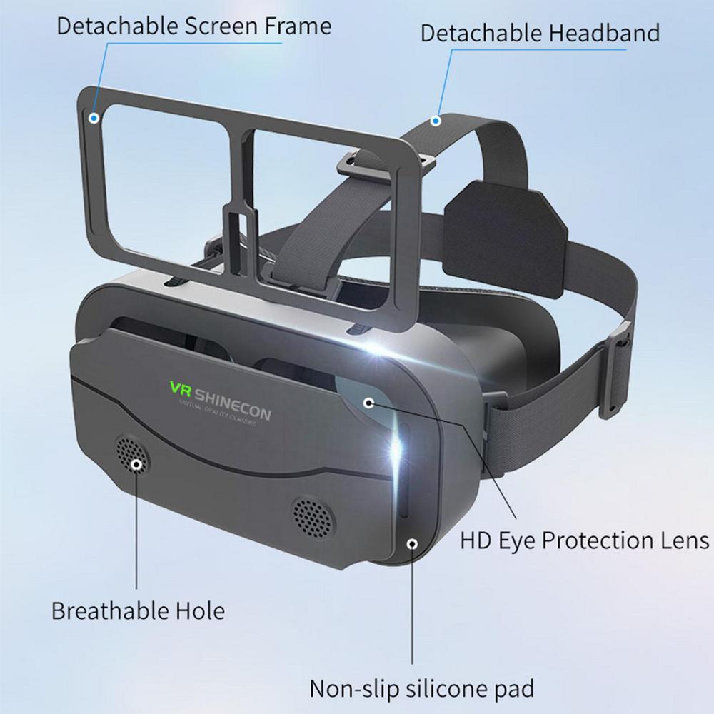 VR BOX Shinecon G13 - Kính Thực Tế Ảo 3D Cho Điện Thoại Từ 4.7 - 7 Inch Góc Nhìn Lên Tới 100 Độ - Hàng Chính Hãng