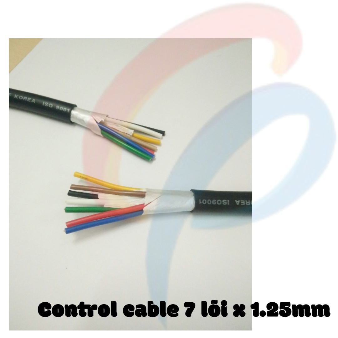 Cáp điều khiển 7 lõi x 1.25mm không lưới chống nhiễu điện áp 500 volt