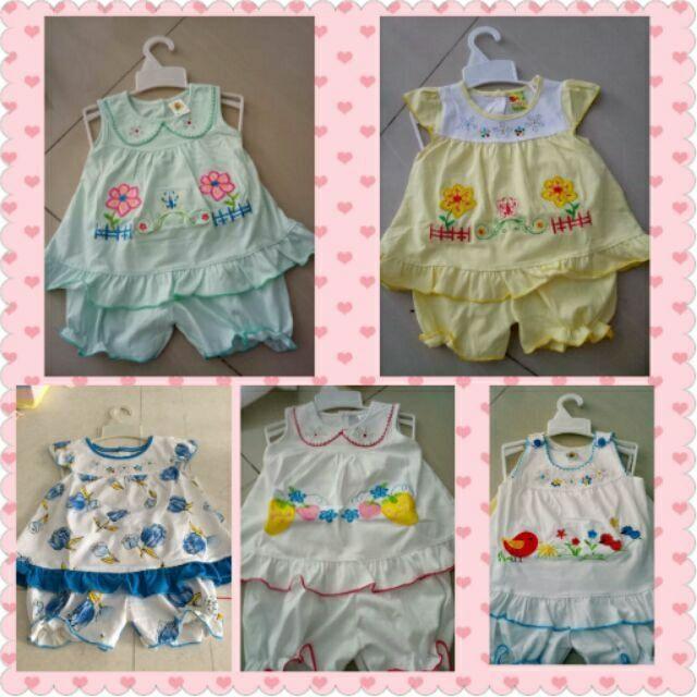 Bộ bé gái cotton cho bé 0-3 tuổi