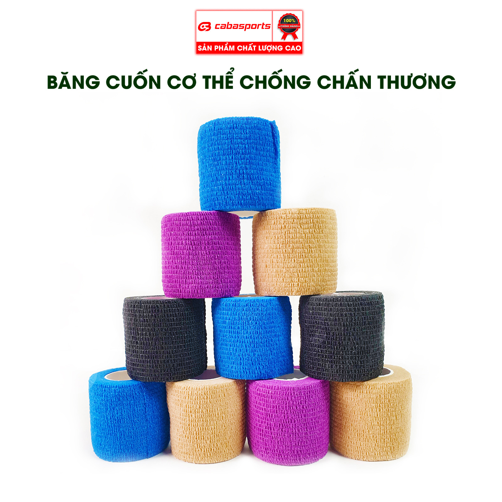 Băng keo thể thao đá bóng, bóng chuyền, cầu lông, băng dán cơ thể thao hỗ trợ chấn thương