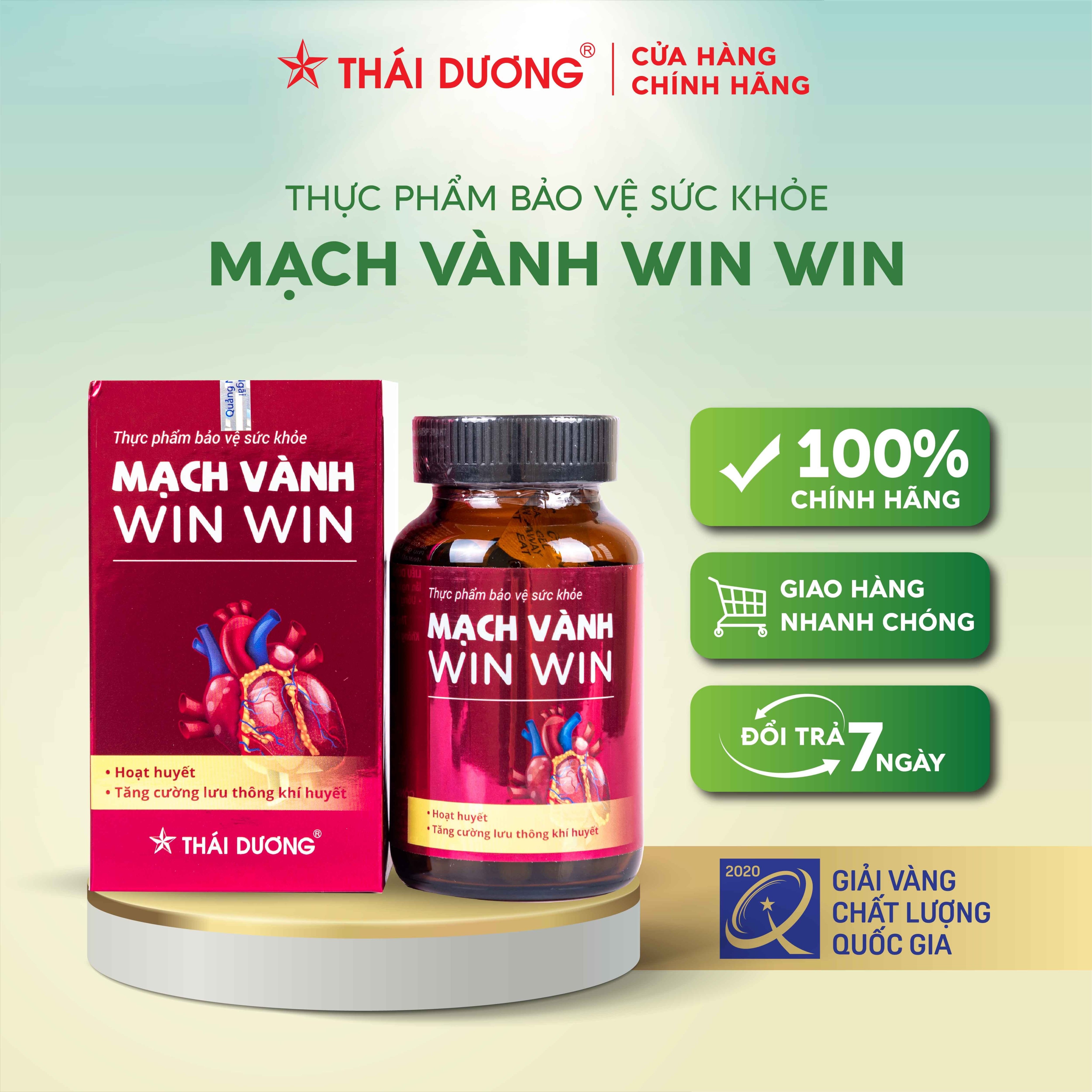 Mạch vành Win Win (Hộp 01 chai x 90 viên) - Sao Thái Dương