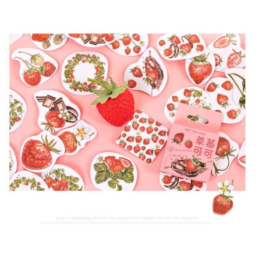 Bộ 45 Sticker Dâu Tây Đáng Yêu E113
