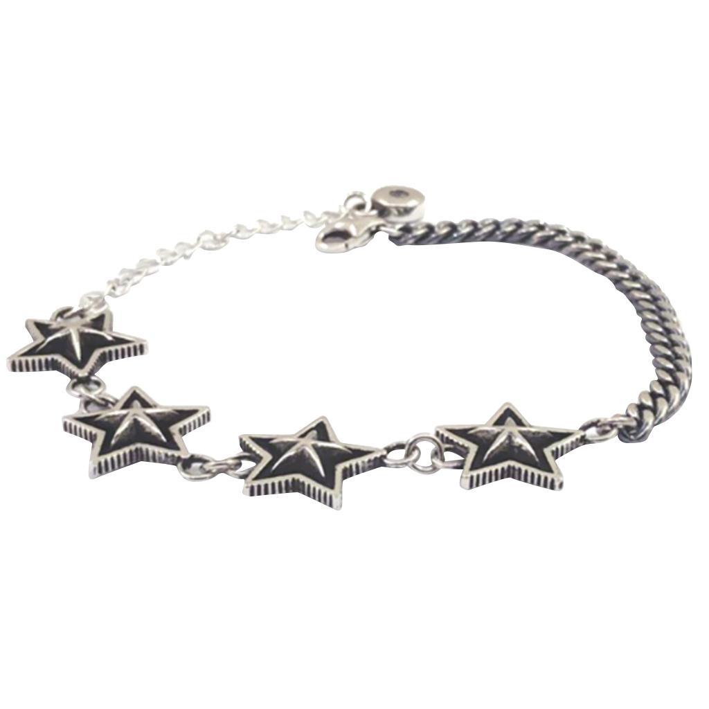 Women Star Charm Bracelet Vintage Style Bangle Punk Jewelry