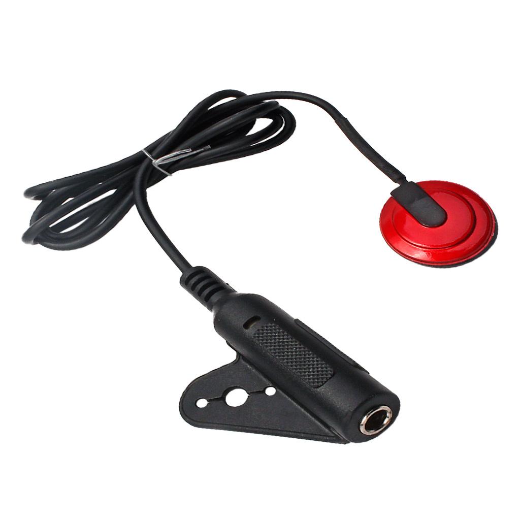 EQ Equalizer Piezo Pickup Transducer 6.35mm Jack For Acoustic Guitar Replacement Parts