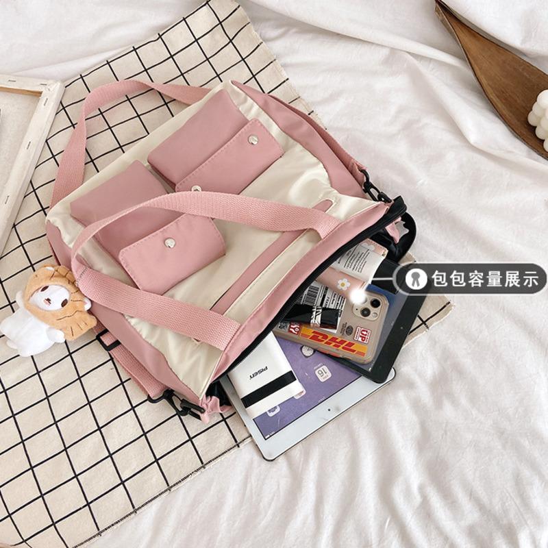 Công Suất Lớn Túi Đựng Nữ Nylon Túi Đeo Chéo Chống Thấm Nước Cầm Tay Túi Sinh Viên Của Một Trong Những Vai Đeo Chéo Làm bỏ Túi