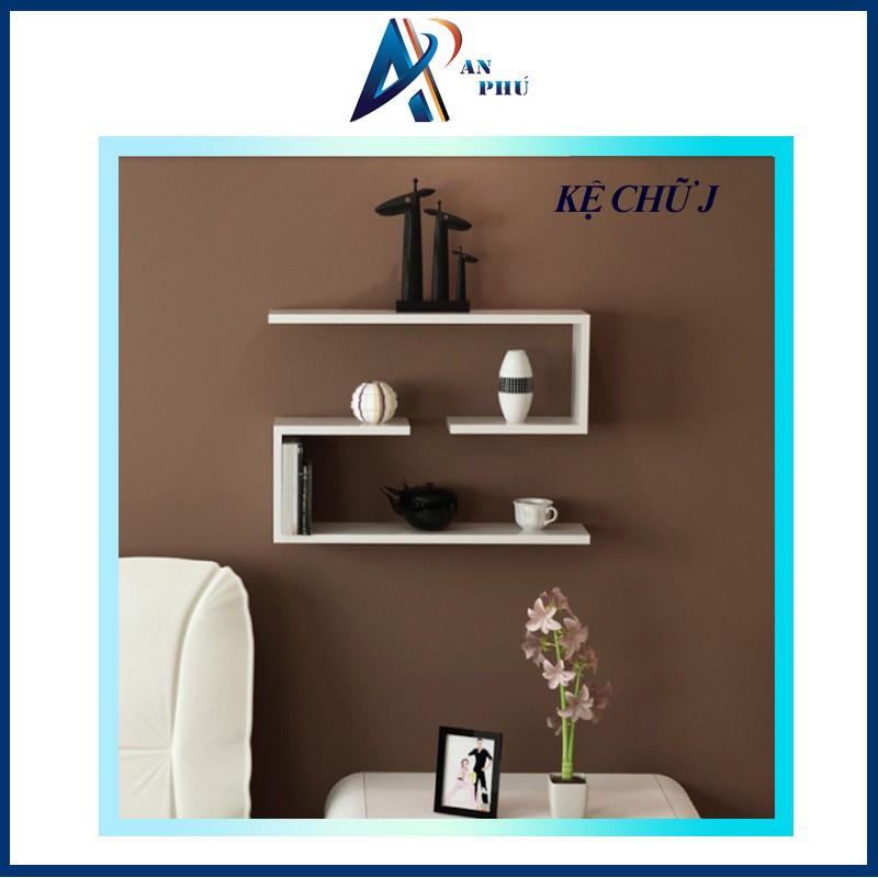 Bộ kệ treo tường 2 thanh chữ J đen