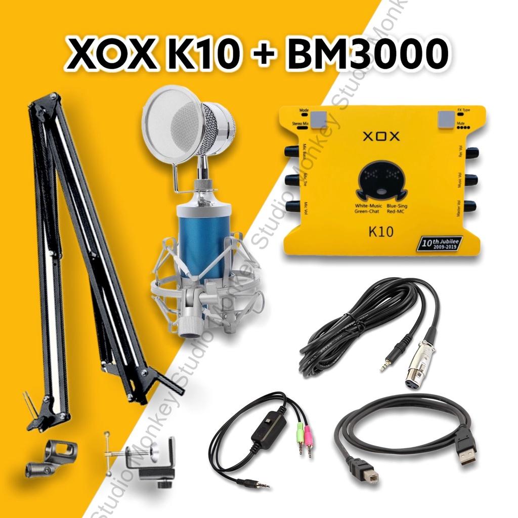 Bộ Mic Hát Livestream Soundcard XOX K10 2020 &amp; Mic BM3000 Chất Lượng Cao, Âm Thanh Cực Kỳ Sống Động - Hàng Chính Hãng