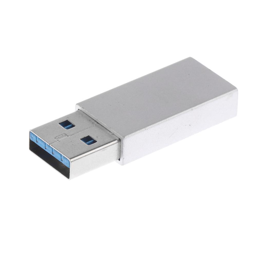 Type-c to USB3.0 Connector Data Adapter Male to Female Plug Converter Silver