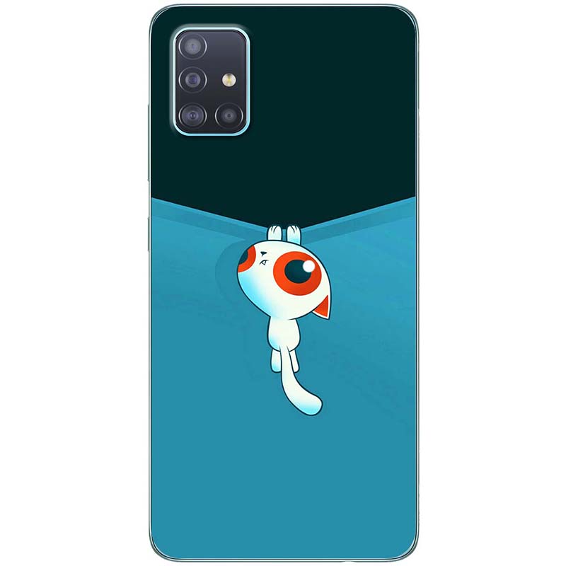 Ốp lưng dành cho Samsung A51 mẫu Mèo kéo rèm
