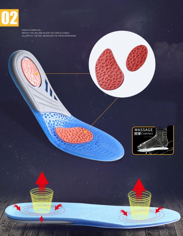 Lót giày thể thao Silicon chuyên dụng, êm chân giảm chấn cực tốt - PHÙ HỢP CHƠI: Bóng rổ, Cầu lông, Chạy bộ, xe đạp... (mẫu 2020)