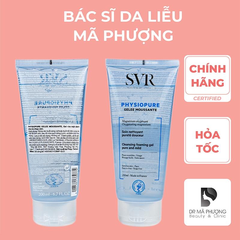 Sữa rửa mặt SVR Physiopure Gelee moussante cho da nhạy cảm - Hàng Chính Hãng - Dược mỹ phẩm bác sĩ Mã Phượng