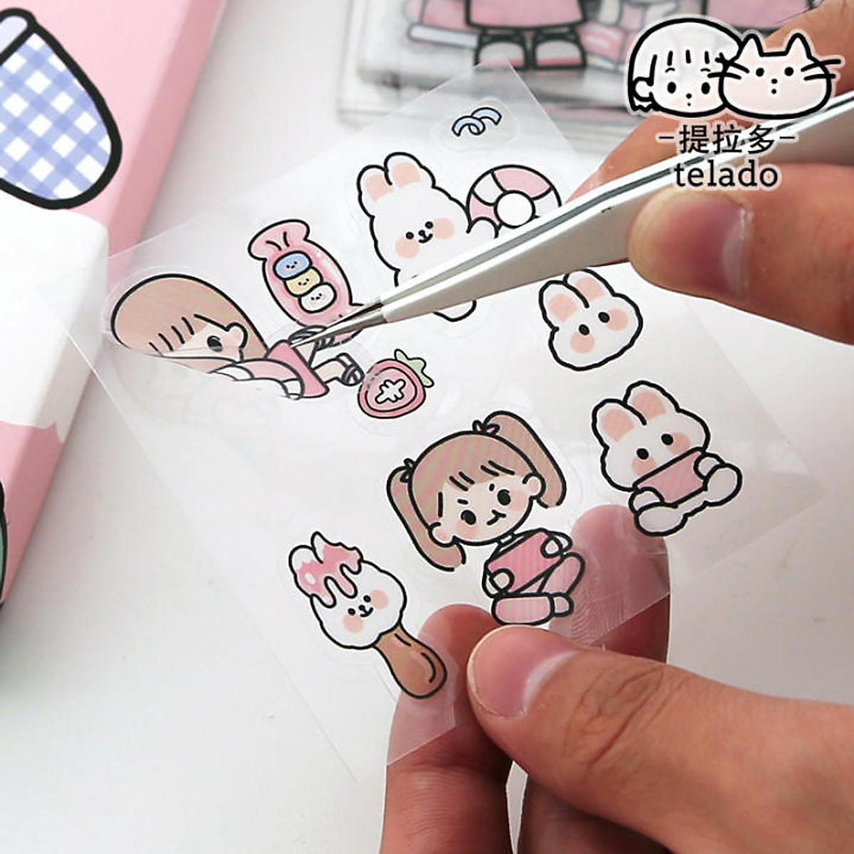 Set 100 Tấm Sticker Xinh Dễ Thương Hình Dán Cute Stickers Trang Trí Sổ Tay Dán Mũ Bảo Hiểm Điện Thoại Siêu Dễ Thương - Giao Mẫu Màu Ngẫu Nhiên