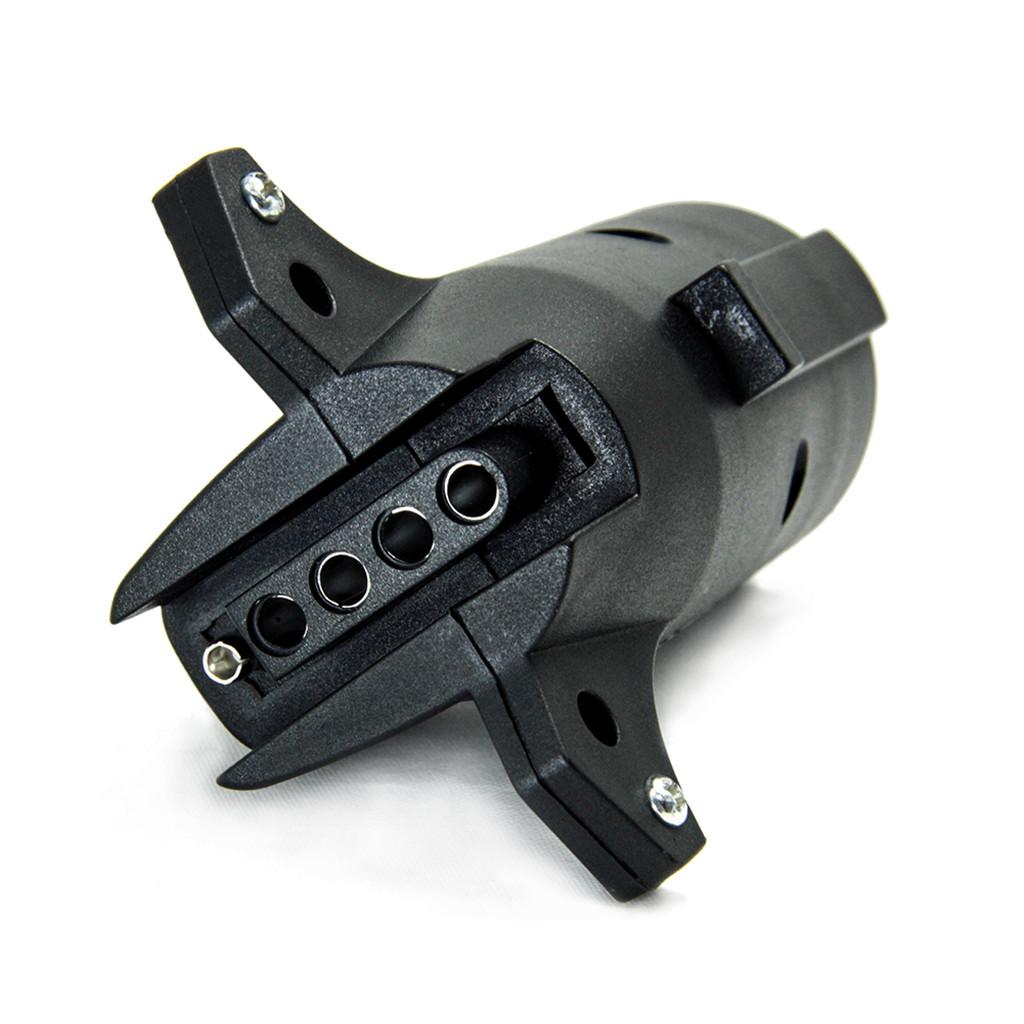 7 Pin To 5 Pin Round Trailer RV Light Connector Adapter Plug Converter