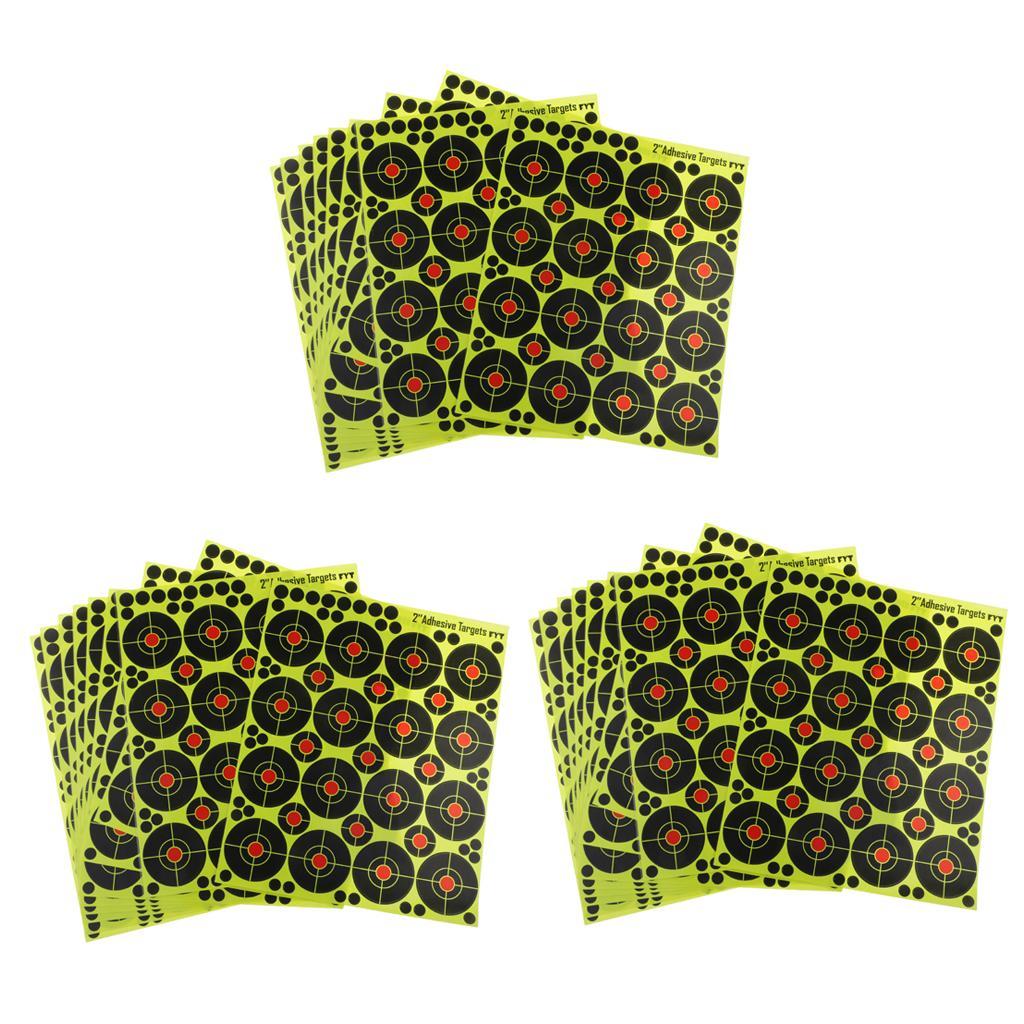 3x 160pcs Targets Reactive Splatter Dia. 5cm Adhesive Paper Target