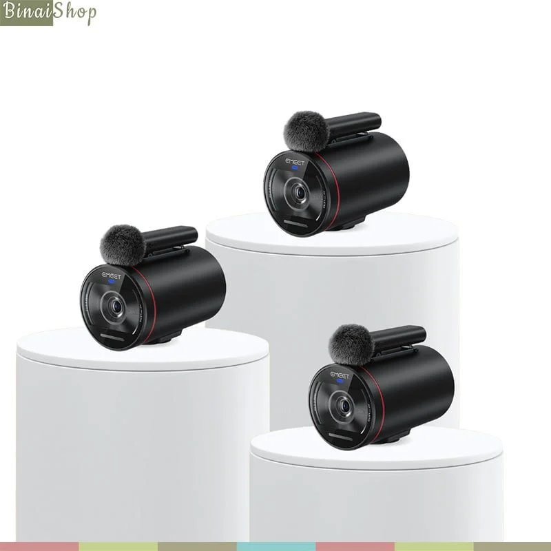 Emeet Streamcam One (Gen 2) - Webcam LiveStream Không Dây, Kết Nối Wifi, Micro Từ Tính Kép, Thời Lượng Pin 8 Giờ - Hàng chính hãng