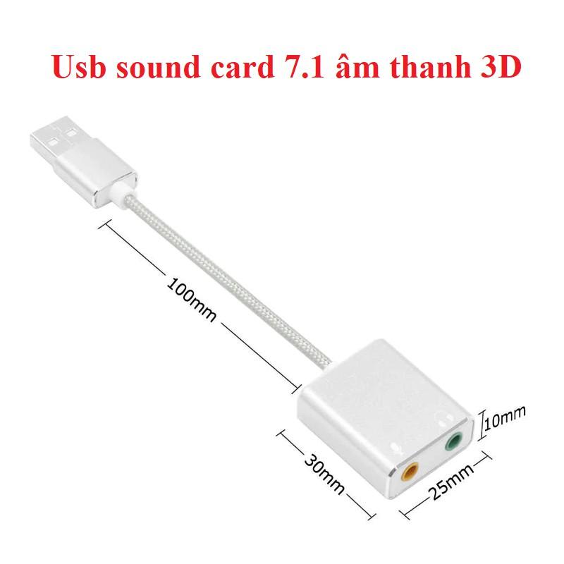 Usb sound card 7.1 âm thanh 3D