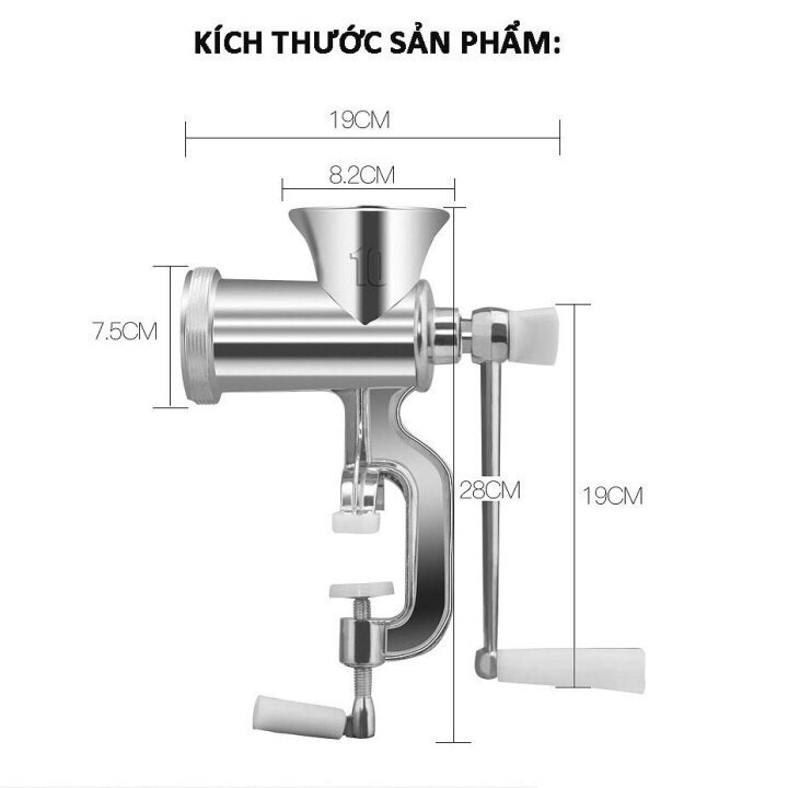 [Mã LIFEXANH03 giảm 10% đơn 500K] Máy xay thịt bằng gang thủ công