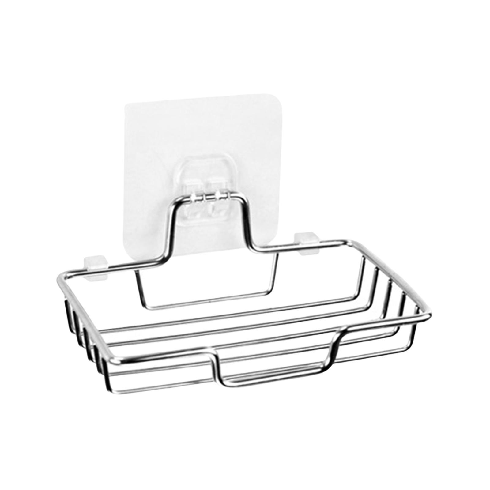 Soap Dish Self Adhesive Punch Free Wall Mount for Hotel Countertop Bathroom