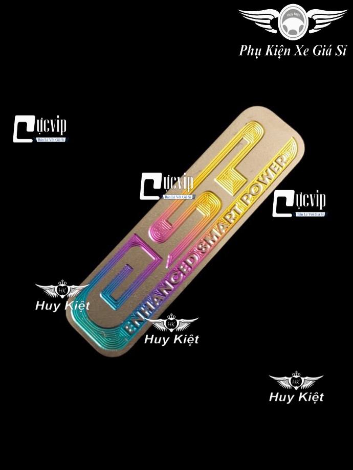 Tem ESP Titan Điện Phân Dán Pô E Vario - Airblade - SH Mode, Sẵn Keo Dán 3M Mặt Sau MS4301 - Tặng 01 Móc Gắng Chìa Khóa Xe Ngẫu Nhiên