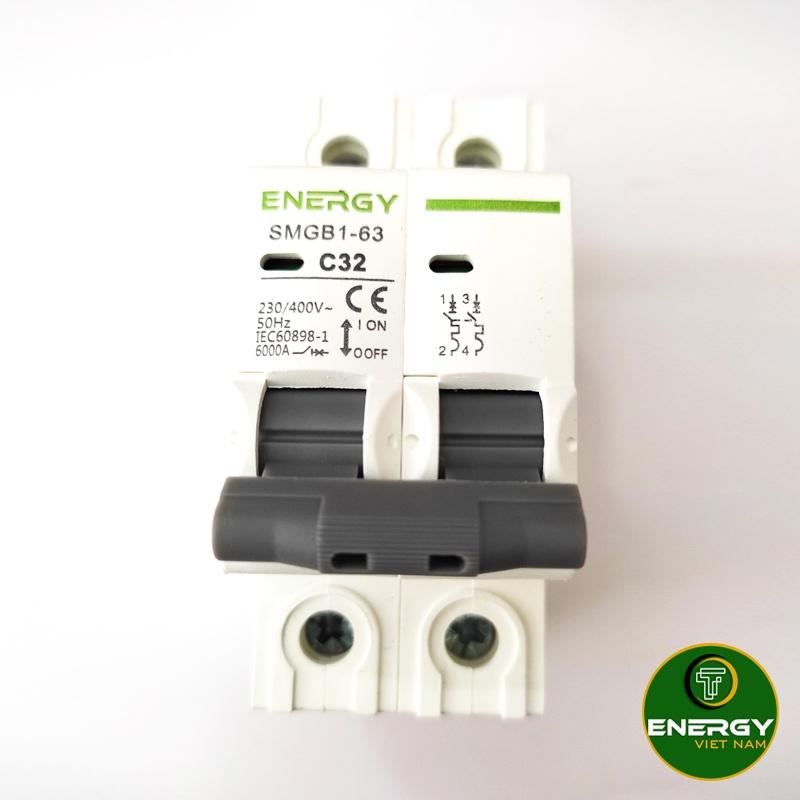Aptomat MCB AC 2P 32A, 63A 6KA - 100A 10KA ENERGY - Thiết Bị Điện - 2P 100A ENERGY
