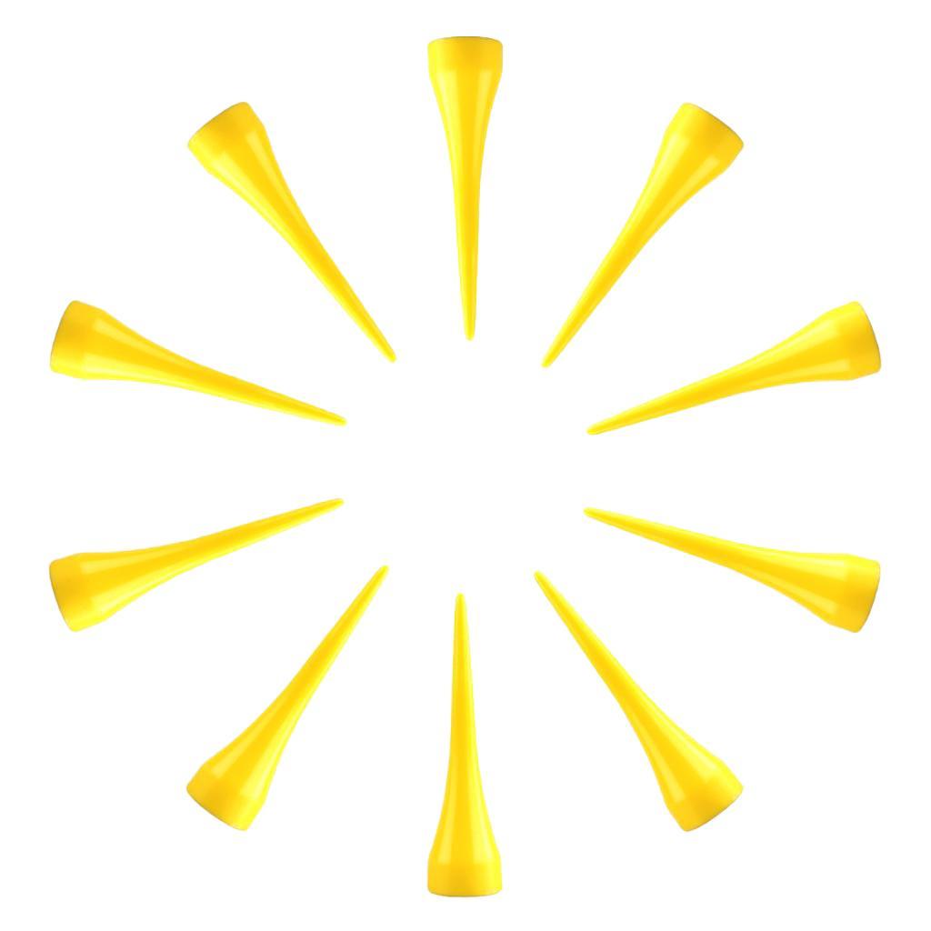 10pcs 54mm Golf Tee Pink Professional 2-1/8'' Golf Tees Replacement Yellow