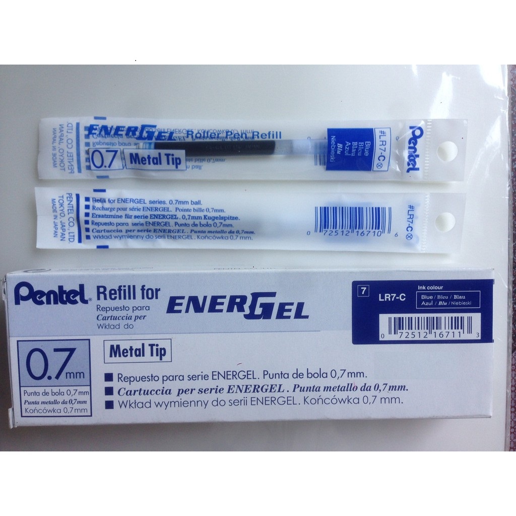 Compo 5 ruột bút ký Pentel BL57 màu xanh