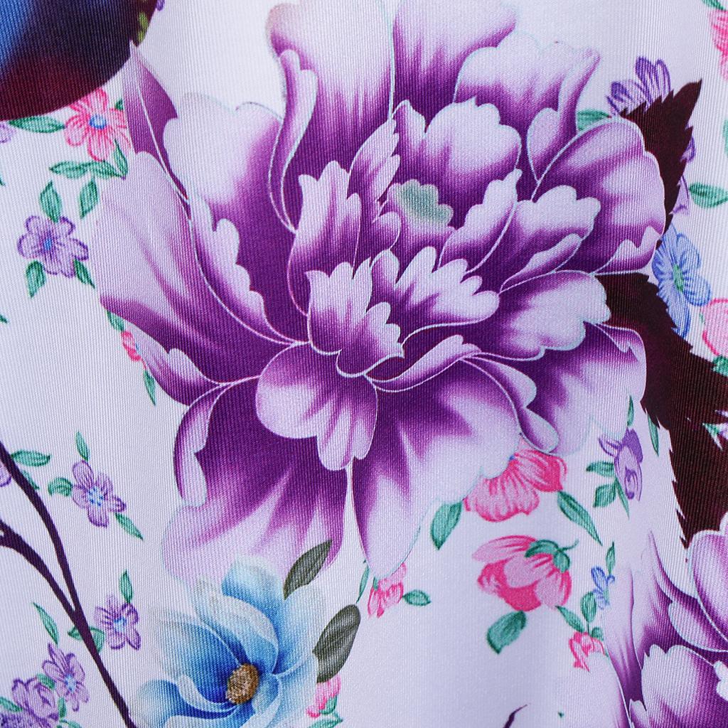 Women Floral Dress Summer Sleeveless Round Neck Casual Flared Midi Dress