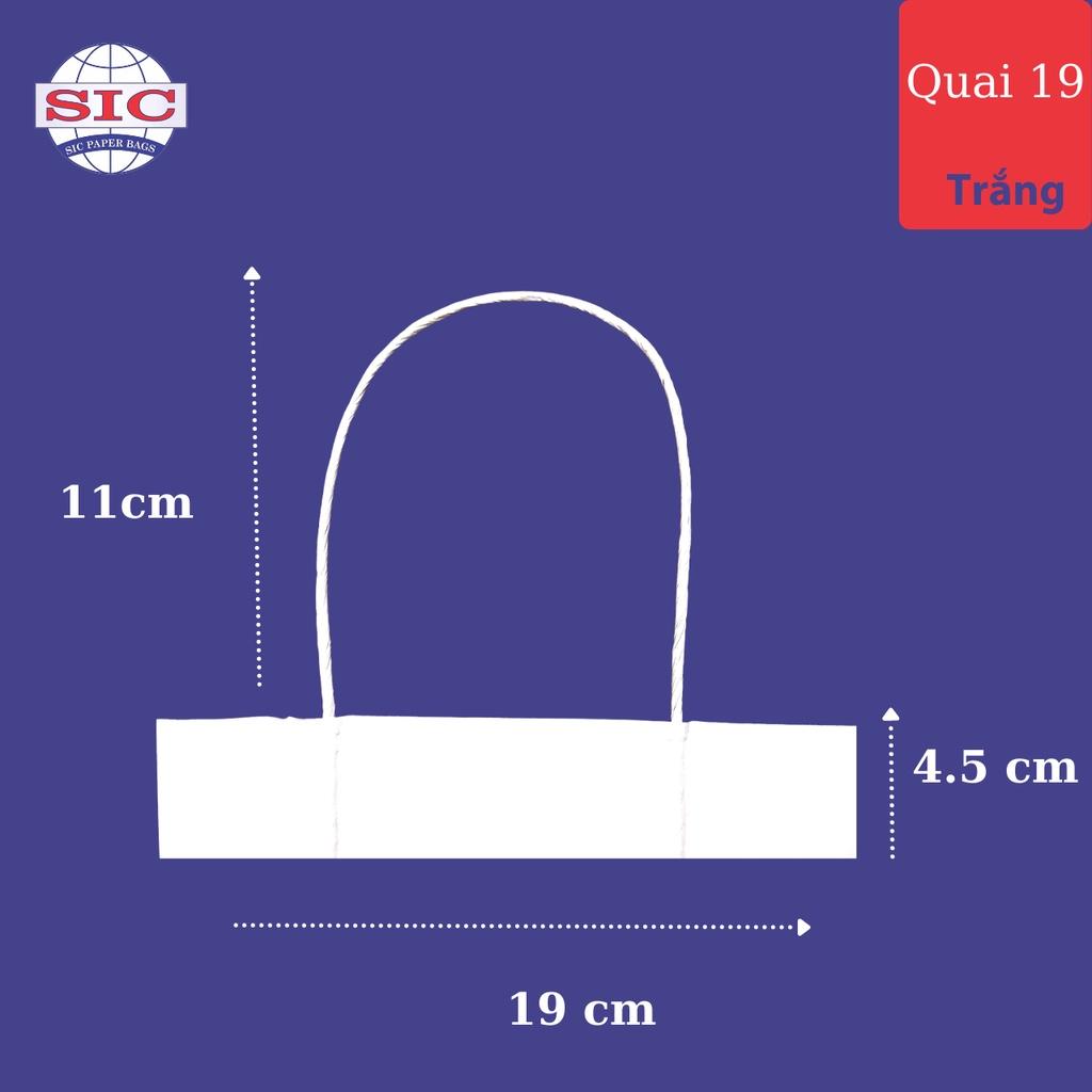 QUAI TÚI GIẤY KRAFT MÀU TRẮNG (ẢNH THẬT)