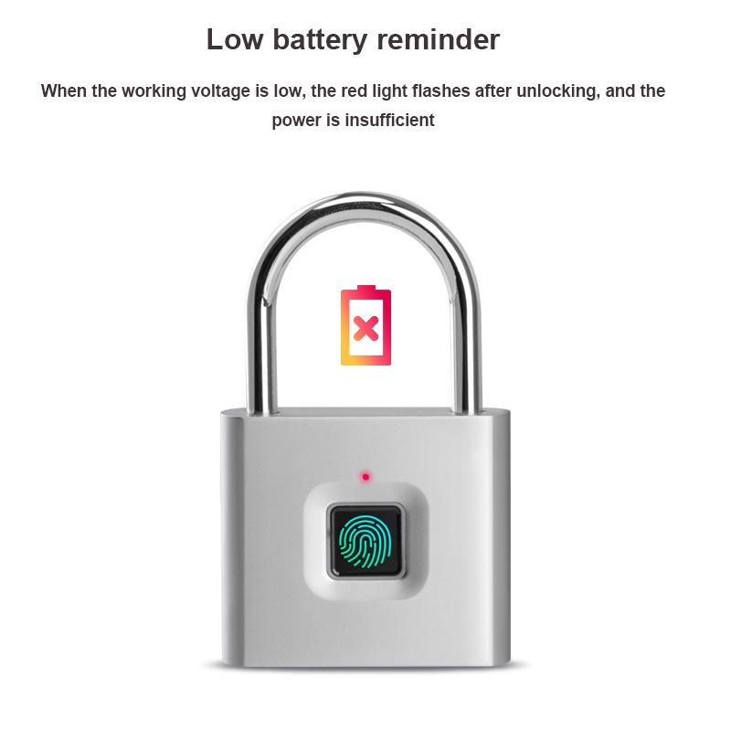 Ổ Khóa Vân Tay Xiaomi SY11 Cỡ Nhỏ Chống Trộm Chống Thấm Nước Kèm Sạc USB Tiện Dụng Cho Cửa Tủ Hàng nhập khẩu