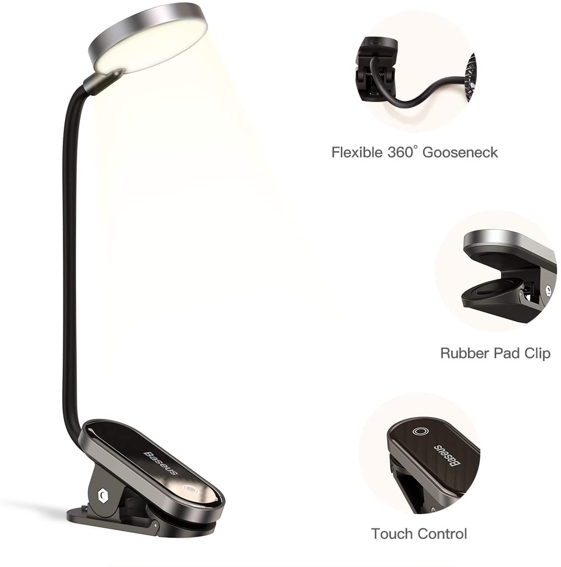 Đèn đọc sách LED mini dạng kẹp BASEUS Comfort Reading Mini Clip Lamp /Đèn bảo vệ mắt - Hàng chính hãng