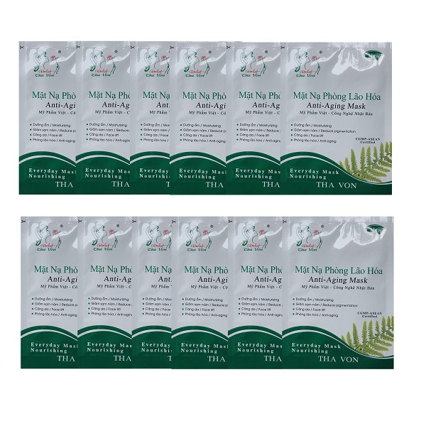Bộ 12 Mặt Nạ Phòng Lão Hóa Anti-Aging Mask Tha Von